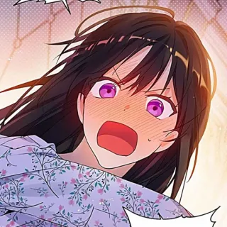 🥢 Anime, Femme, Choquée, Surprise, Dessin animé, Fille telegram sticker