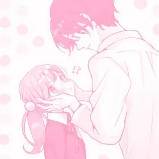 💘 anime, manga, cute, pink, couple, romance, kawaii telegram sticker