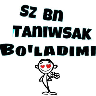 😘 SZ BN
TANIWSAK
BO'LADIM! telegram sticker