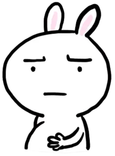 😂 bunny, rabbit, cute, cartoon, animal telegram sticker