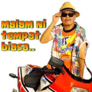 🏍 Malam Ni tempat biasa.. whatsapp sticker