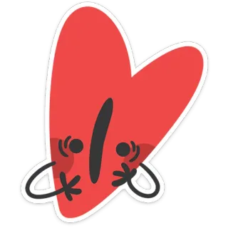 ❤️ cuore, cartone animato, amore, carino, personaggio, kawaii whatsapp sticker
