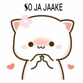 😋 SO JA JAAKE 고양이, 카와이, 잠, 귀여운, 만화 telegram sticker