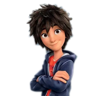 😎 Hiro Hamada Big Hero 6 dibujos animados, animado, película, disney, personaje, hiro hamada whatsapp sticker