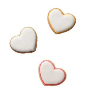 💕 сердце, печенье, любовь, день святого Валентина, сладкий, еда telegram sticker