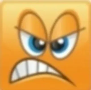 😠 en colère, visage, dessin animé, emoji, expression whatsapp sticker
