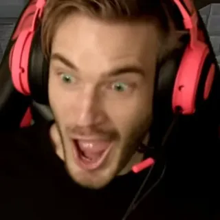 😲 PewDiePie PewDiePie, youtuber, gamer, streamer, meme telegram sticker