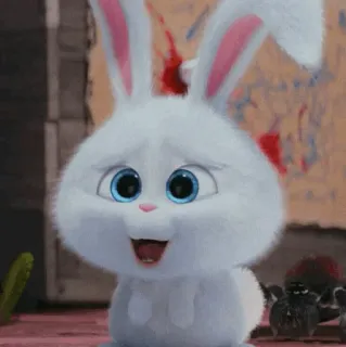 🍓 Snowball The Secret Life of Pets กระต่าย, น่ารัก, สัตว์, สัตว์เลี้ยง, อนิเมชั่น, การ์ตูน, ตลก telegram sticker