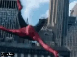 🕷 Spider-Man superhero, marvel, spider, man, swinging, city telegram sticker