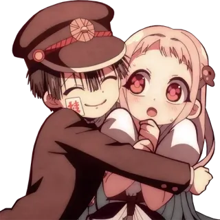 🤗 Hanako Toilet-Bound Hanako-kun anime, hanako, toilet bound hanako kun, chibi, cute, friends, manga telegram sticker