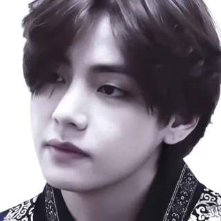 🎟 Kim Taehyung K-pop, BTS, V, piosenkarz, celebryta, portret telegram sticker