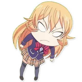 ☹️ Anime, Chibi, Mädchen, Schuluniform, Cartoon, Manga telegram sticker