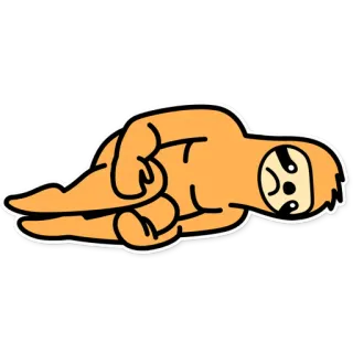 🙁 ленивец, жест, грубый, оскорбительный, жест рукой whatsapp sticker