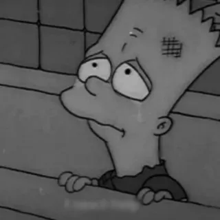 😢 Bart Simpson The Simpsons simpsons, bart simpson, cartoon, sad, crying telegram sticker