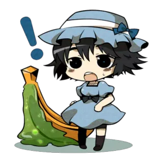 🍌 chibi, character, anime, banana peel, kawaii telegram sticker