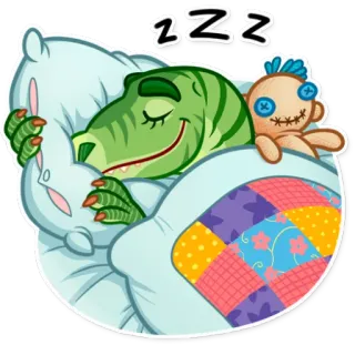 😴 zzz dinosaur, sleeping, zzz, cartoon, cute, pillow, blanket telegram sticker