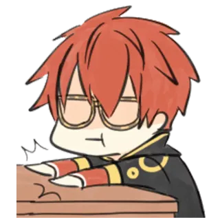 😑 707 anime, cartoon, character, mystic messenger, gaming telegram sticker
