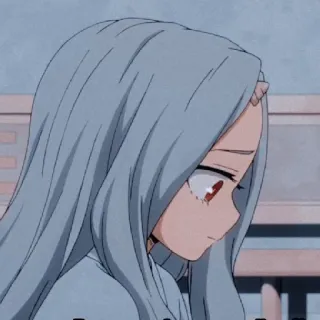 😃 Eri My Hero Academia อนิเมะ, มายฮีโร่ อคาเดเมีย, เอริ, ตัวละคร, เศร้า, เด็กผู้หญิง, น่ารัก telegram sticker
