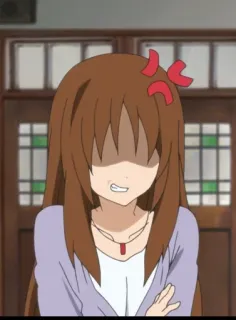 🌟 anime, angry, cartoon, character, expression, girl telegram sticker