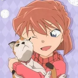 😉 Anime, Dziewczyna, Kot, Kreskówka, Słodki, Kawaii telegram sticker