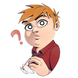 ❓ Dessin animé, Lunettes, Point d'interrogation, Confus, Illustration whatsapp sticker
