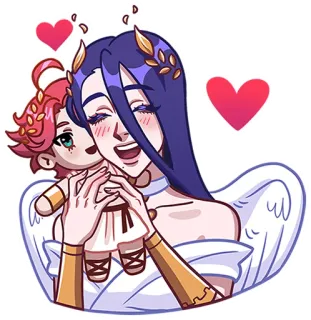 ❤ cartoon, woman, doll, love, hearts, cute telegram sticker