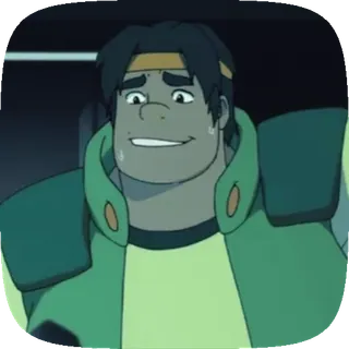 😰 Hunk Voltron: Legendary Defender Ханк, Вольтрон, Паладин, Желтый паладин, Анимация, Космическое приключение, Мультсериал whatsapp sticker