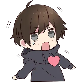 😱 Anime, Chibi, Lindo, Dibujo animado, Corazón telegram sticker