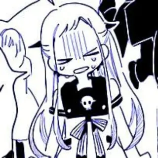 🫐 Anime, Manga, Cartone animato, Personaggio, Ragazza, Chibi, Espressione telegram sticker