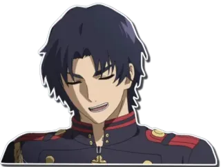 😏 Anime, Militär, Uniform, Porträt, Charakter telegram sticker