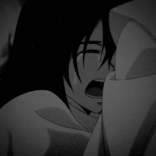 🎵 verdrietig, huilen, anime, emotioneel, angst, verdriet telegram sticker
