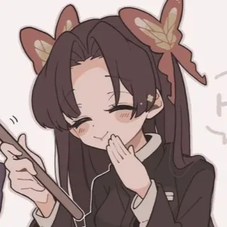🌸 Kanao Tsuyuri Demon Slayer Anime, Demon Slayer, Kanao Tsuyuri, Mangá, Borboleta, Fofo, Sorrindo telegram sticker