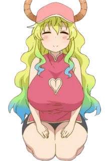 😊 Lucoa Miss Kobayashi's Dragon Maid Anime, Draak, Schattig, Kawaii, Lucoa whatsapp sticker