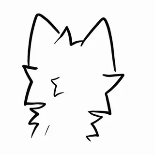 😼 animal, cat, outline, minimalist, pet, drawing, simple telegram sticker