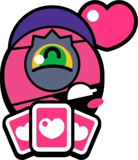 ❤️ cuore, carte, adesivo, personaggio, rosa whatsapp sticker