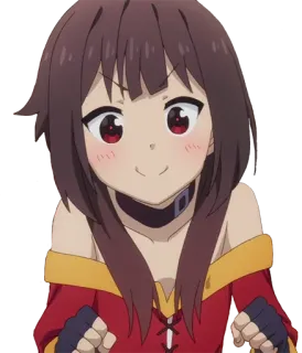 😳 Megumin Konosuba อนิเมะ, เมกุมิน, Konosuba, ระเบิด, น่ารัก, เวทมนตร์ telegram sticker