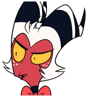 😯 Moxxie Helluva Boss Helluva Boss, Мокси, IMP, Мультфильм, Стикер telegram sticker