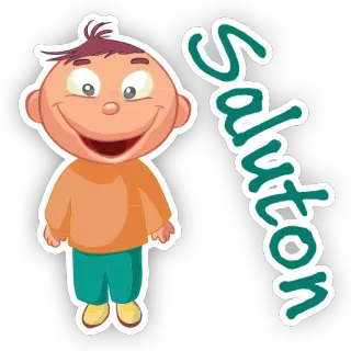 😄 Salutor Cartoon, Figur, Gruß, Aufkleber, Positiv telegram sticker