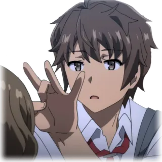 👊 anime, ragazzo, personaggio, gesto telegram sticker