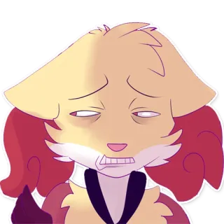 😰 การ์ตูน, สุนัข, เหนื่อย, ง่วง, ตัวละคร, สัตว์ telegram sticker