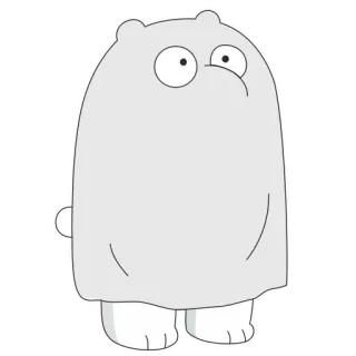 👻 Ice Bear We Bare Bears dibujos animados, oso, Ice Bear, We Bare Bears, animal telegram sticker