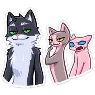 😻 고양이, 동물, 만화, 캐릭터, 애완동물 telegram sticker