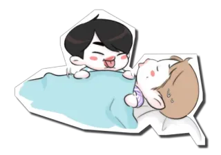 🍙 süß, schlafen, müde, kawaii, Schlafzimmer telegram sticker