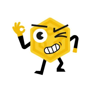 👌 emoji, ok hand, winking, cartoon telegram sticker