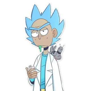 😒 Rick Sanchez Rick and Morty rick and morty, kartun, ilmuwan, rick sanchez, animasi, adult swim, stiker telegram sticker