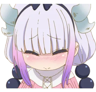 😣 Kanna Kamui Miss Kobayashi's Dragon Maid anime, Kanna, carino, kawaii, drago telegram sticker
