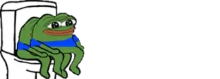 🚽 Pepe the Frog meme, frog, toilet, pepe, internet meme telegram sticker
