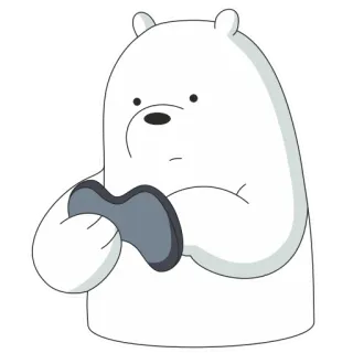 🎮 Ice Bear We Bare Bears Мультфильм, Белый медведь, Мы обычные медведи, Медведь, Полярный медведь, Игры, Видеоигра telegram sticker