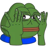 🙈 Pepe the Frog Pepe, Grenouille, Mème, Mème Internet, Réaction, Expression whatsapp sticker