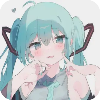 😊 Hatsune Miku Vocaloid telegram sticker